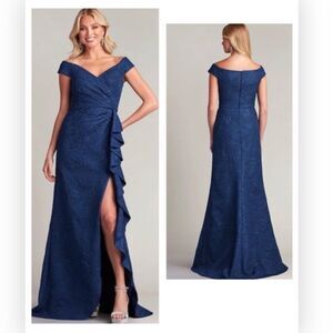 Tadashi Shoji BUA19272LQ - Roland Rose Jacquard Sheath Gown NWT 12 $458